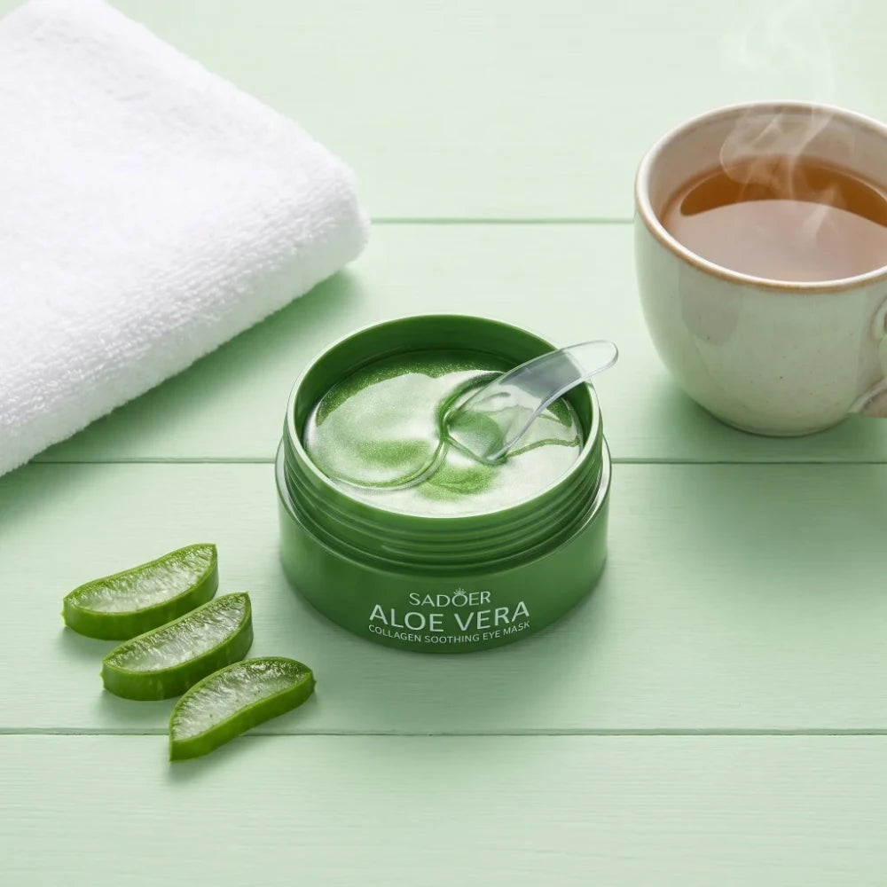 Aloe Vera Hydrogel Eye Mask – Hydrating Under Eye Patches for Dark Circles & Puffy Eyes