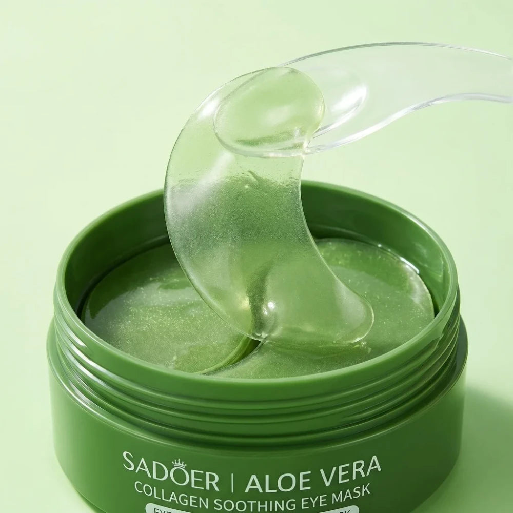 Aloe Vera Hydrogel Eye Mask – Hydrating Under Eye Patches for Dark Circles & Puffy Eyes