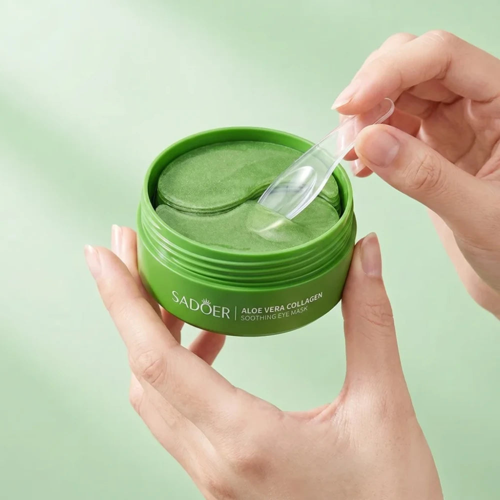 Aloe Vera Hydrogel Eye Mask – Hydrating Under Eye Patches for Dark Circles & Puffy Eyes